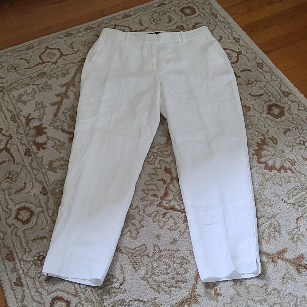Talbot slim ankle Linen pants